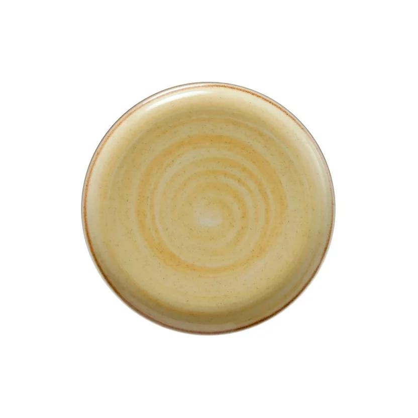 Picture of Winco PA1617712324 9 in. Coupe Plate, Mustard Artisan Yellow - 1 Dozen