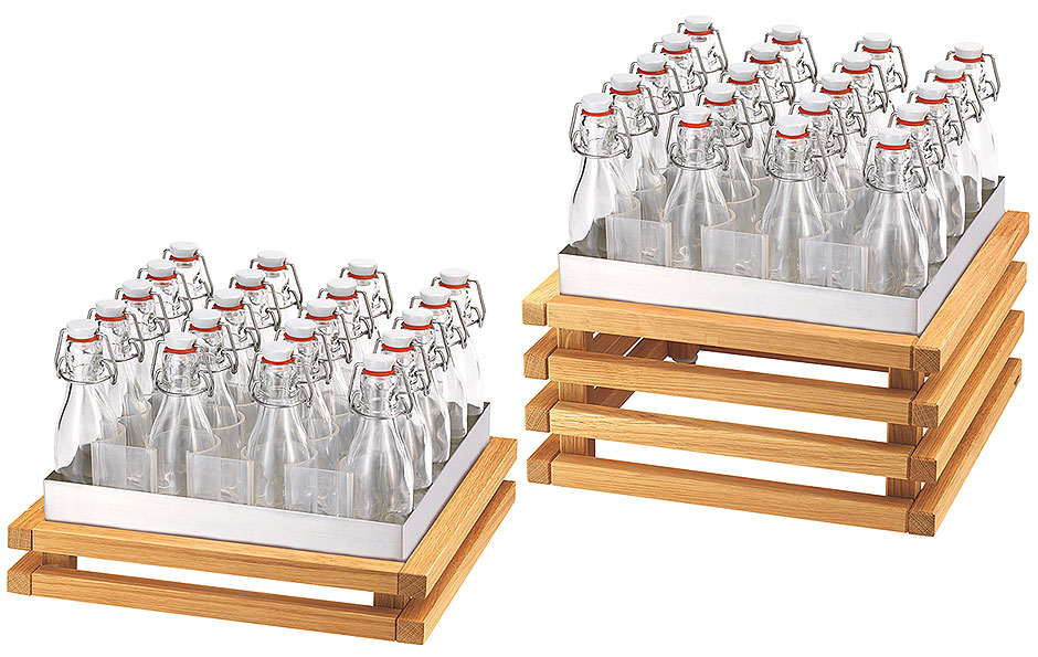 Picture of Winco 3780020 Raiser Oak Beverage Set - Large - 1 Dozen
