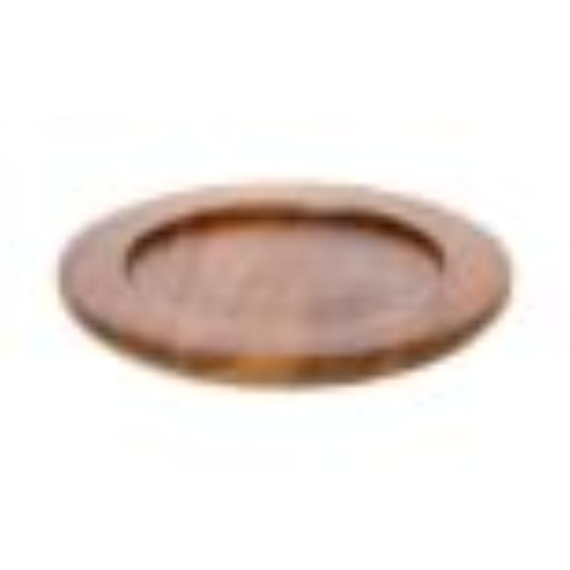 Picture of Winco SK-20-BASE Wood Underliner for 20 oz Round Aluminum Skillet, 8.66 in. Dia. x 0.75 in., Acacia, Heiss, Tabletop