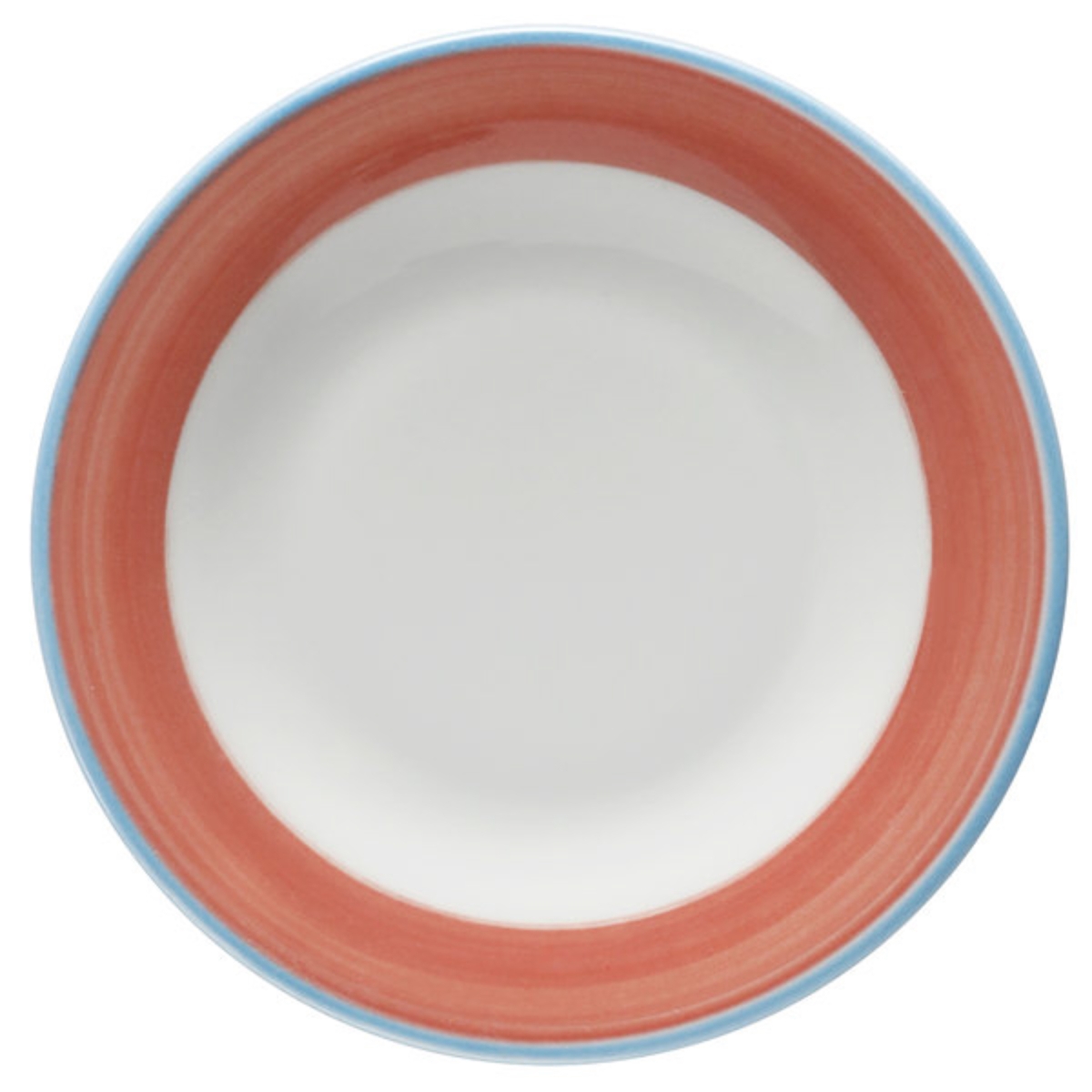Picture of Winco PA1602901424 6.5 in. Coral Porcelain Rolled Edge Plate, Corona Calypso - 2 Dozen