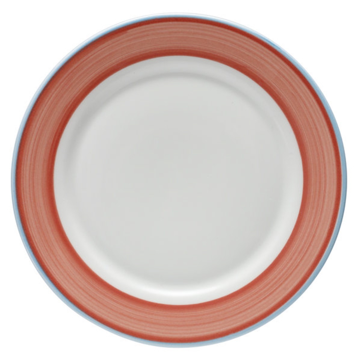Picture of Winco PA1602902024 8 in. Coral Porcelain Rolled Edge Plate, Corona Calypso - 2 Dozen