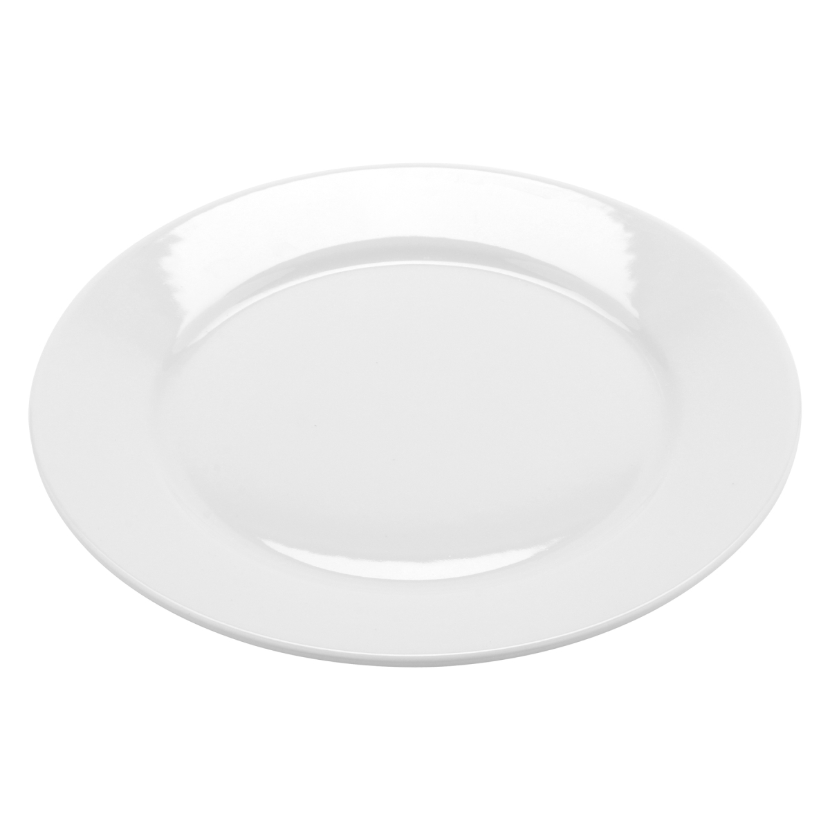 Picture of Winco PA1101902524 10 in. Bright White Porcelain Rolled Edge Plate, Corona Actualite - 2 Dozen