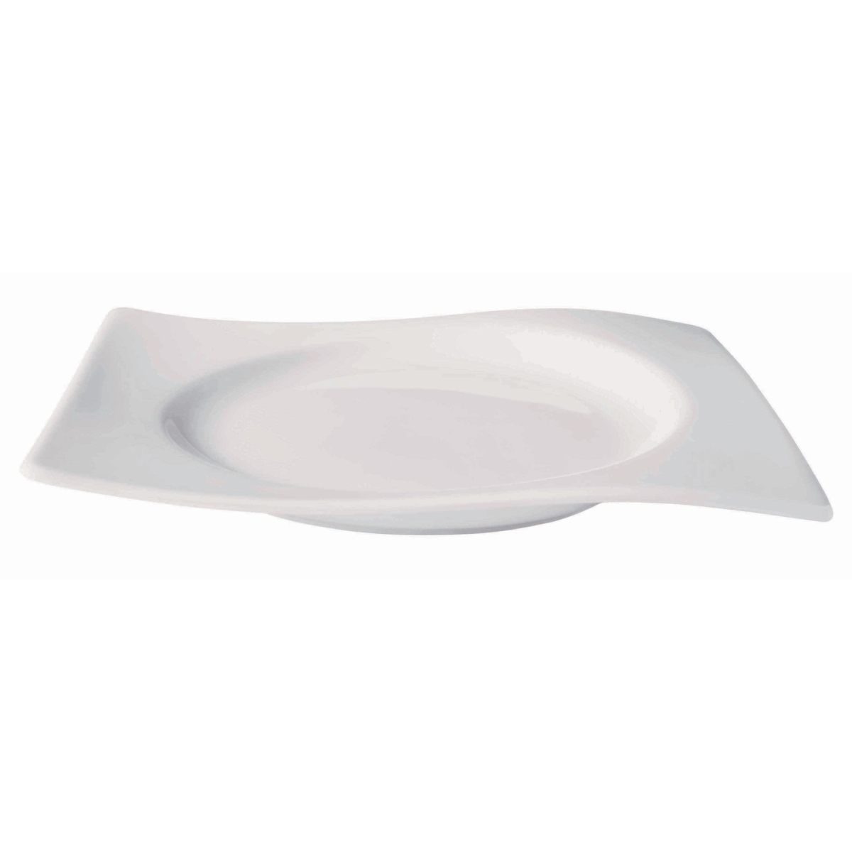 Picture of Winco PA1101809512 10.25 x 8.75 in. Bright White Porcelain Rectangular Wave Plate, Corona Actualite - 1 Dozen