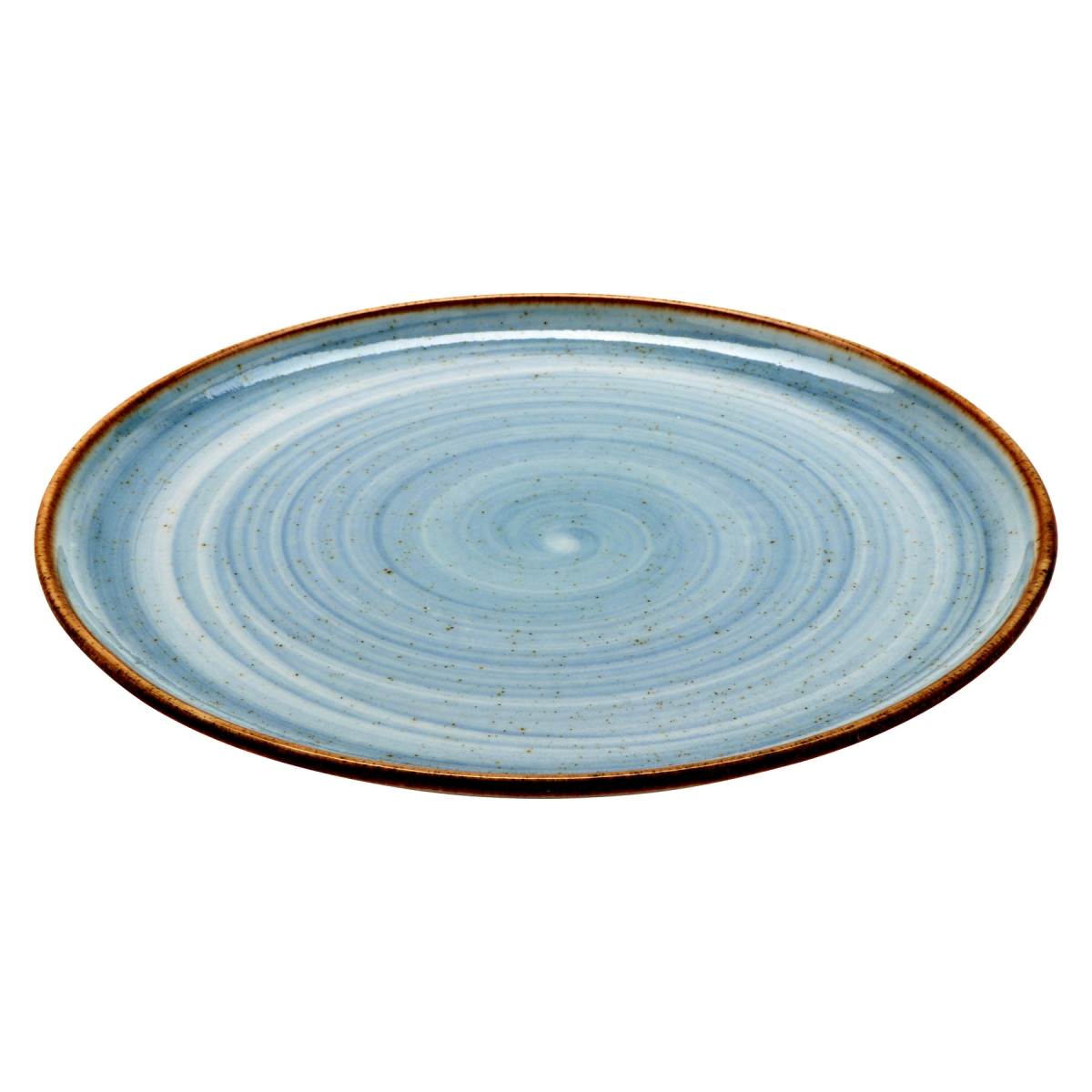 Picture of Winco PA1604712324 9 in. Blue Porcelain Coupe Plate, Corona Blue Artisan - 2 Dozen