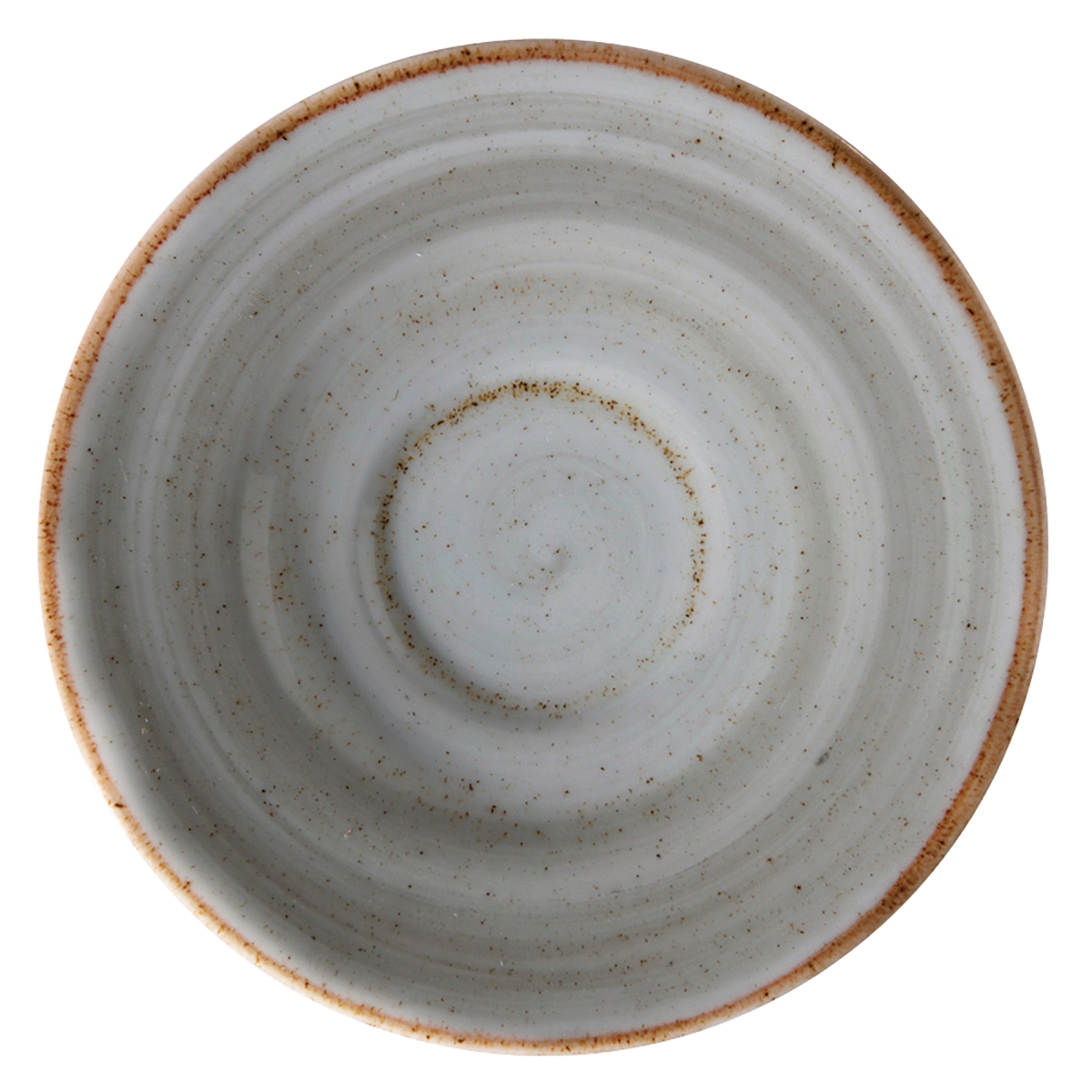 Picture of Winco PA1607900324 6.5 in. Grey, Porcelain, Espresso & Tea Cup Saucer, Corona Artisan Grey - 2 Dozen