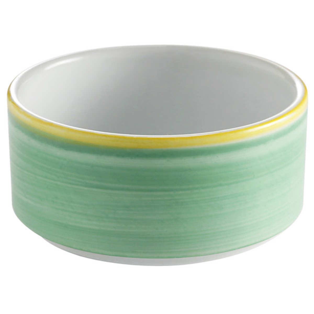 Picture of Winco PA1603905124 11 oz Green Porcelain Stackable Soup Cup, 4 in. Dia., Corona Calypso - 2 Dozen