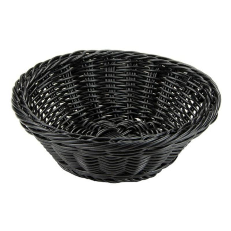 Picture of Winco WB-1501-BK 9.5 in. Round Basket, 3.5 in. Deep - Black