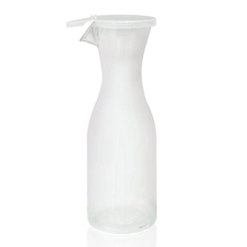 Picture of Winco BW-1892-CL 56 oz Decanter with Lid 12.1 in. Tall x 4.6 in. Dia. - 62 oz Rim-Full - Pitchers & Decanters, G.E.T - Clear