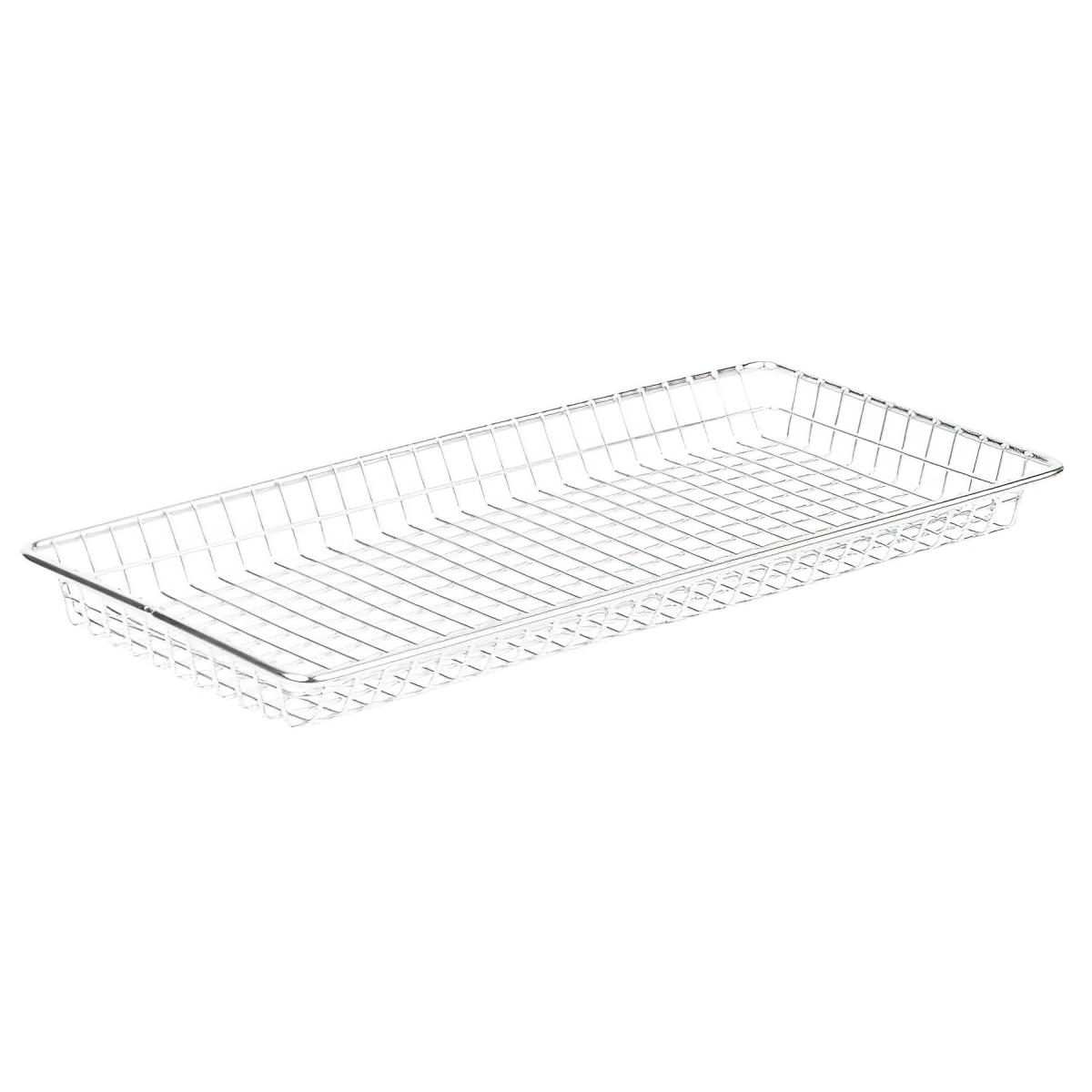 Picture of Winco 4-835814 14 x 7 in. Rectangular Grid Basket, 1 in. Tall - Stainless Steel - Each 12