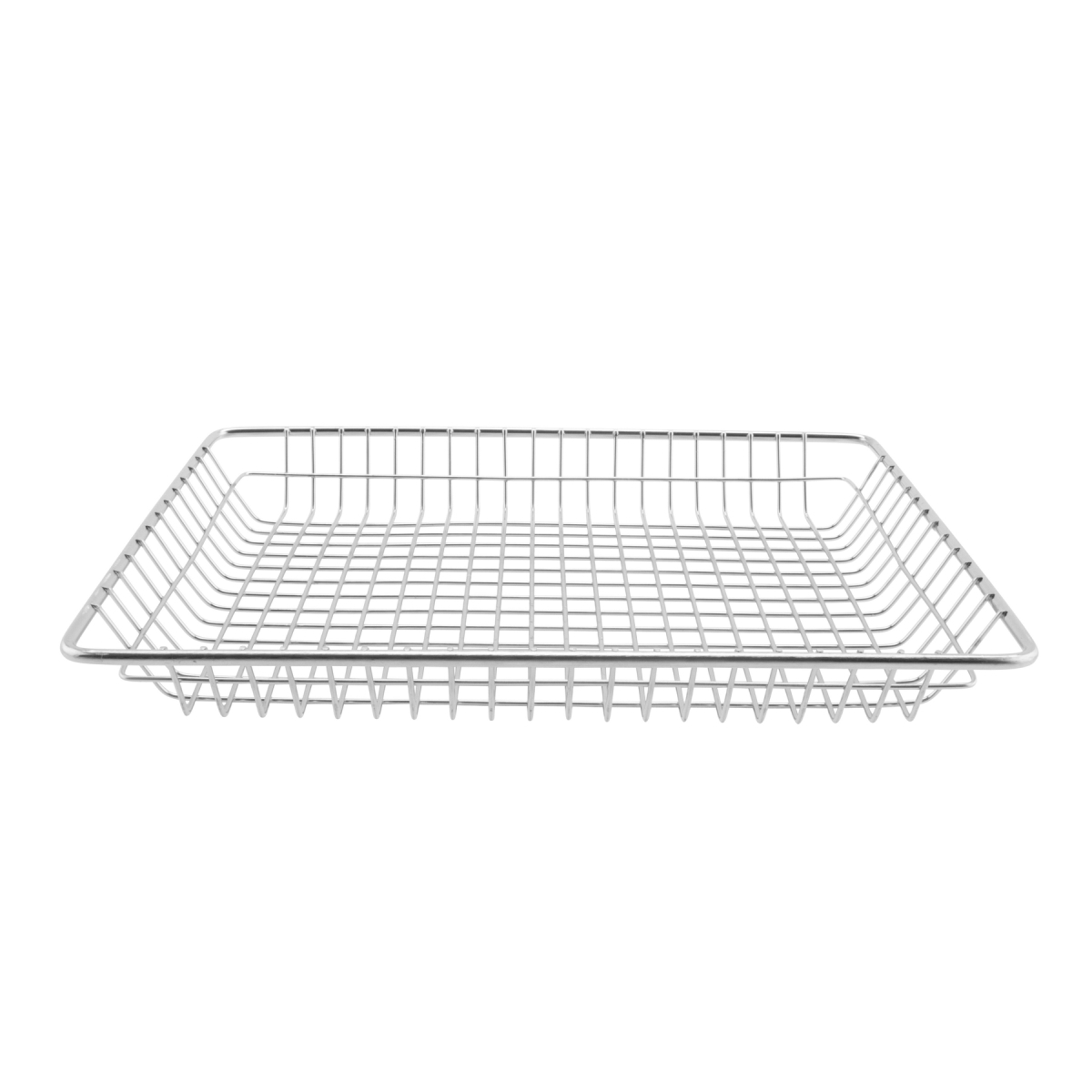 Picture of Winco 4-835812 12 x 8 in. Stackable Rectangular Grid Basket, 1.5 in. Tall - Stainless Steel - Each 12