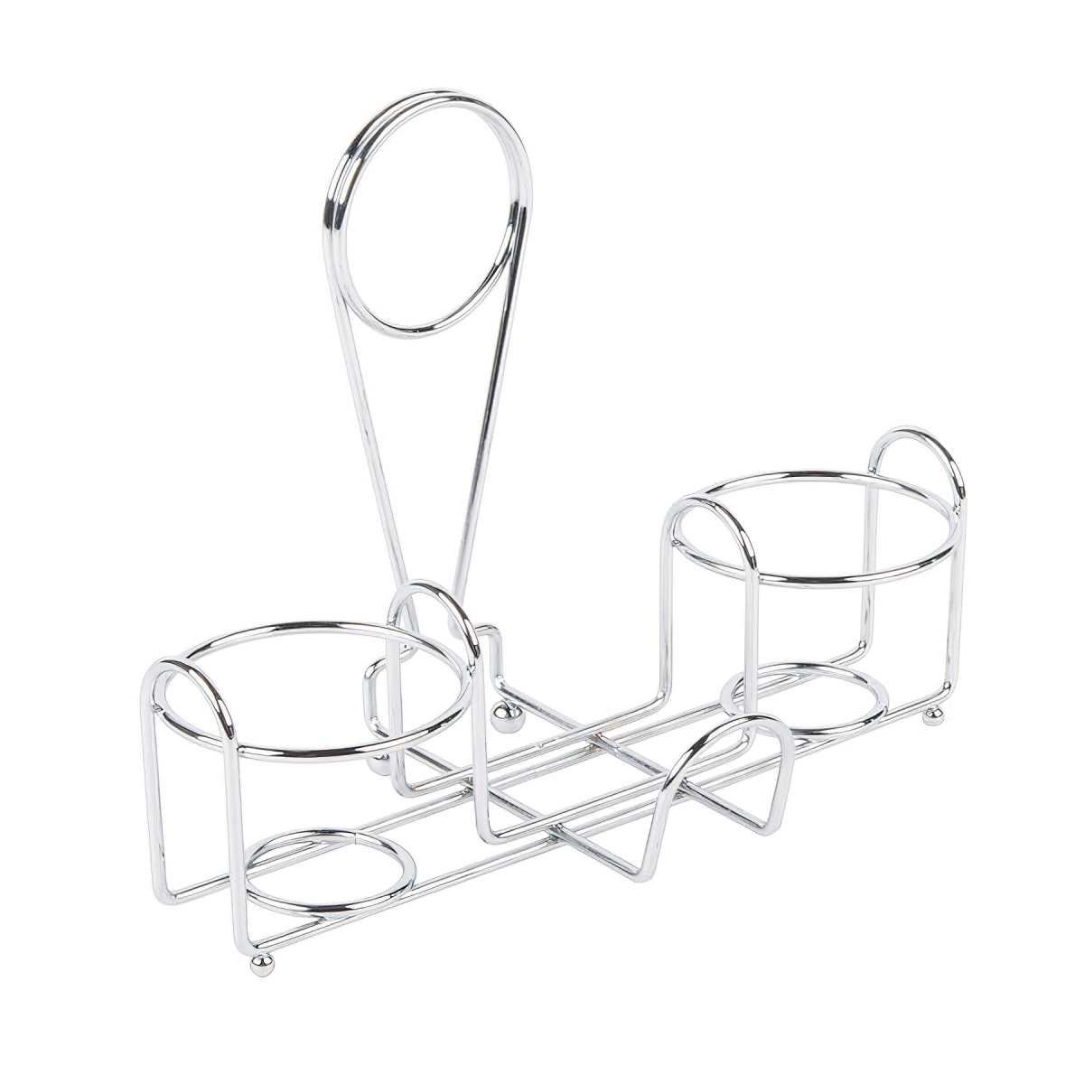 Picture of Winco 4-22735 2-Compartment Caddy, 5.75 in. - Chrome - Each 12