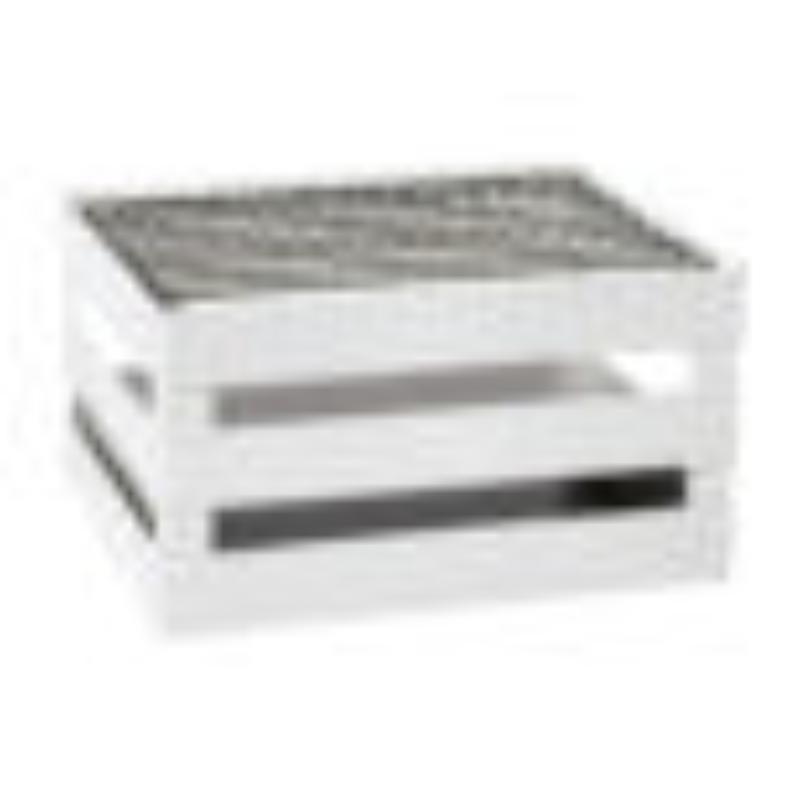 Picture of Winco CH-HALF-W Half Size Metal Crate Frame, 14.5 x 11.75 in., 8.25 in. Tall - White