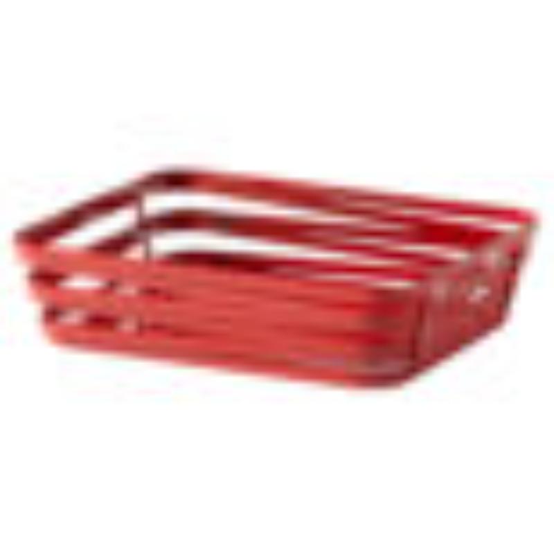 Picture of Winco WB-982-R 9 x 7 in. Rectangular Red Wire Food Serving Basket, Cyclone, 2.25 in. Tall
