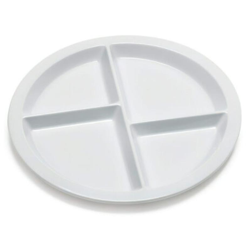 Picture of Winco CP-534-W 10 in. 4-Compartment Plate - White