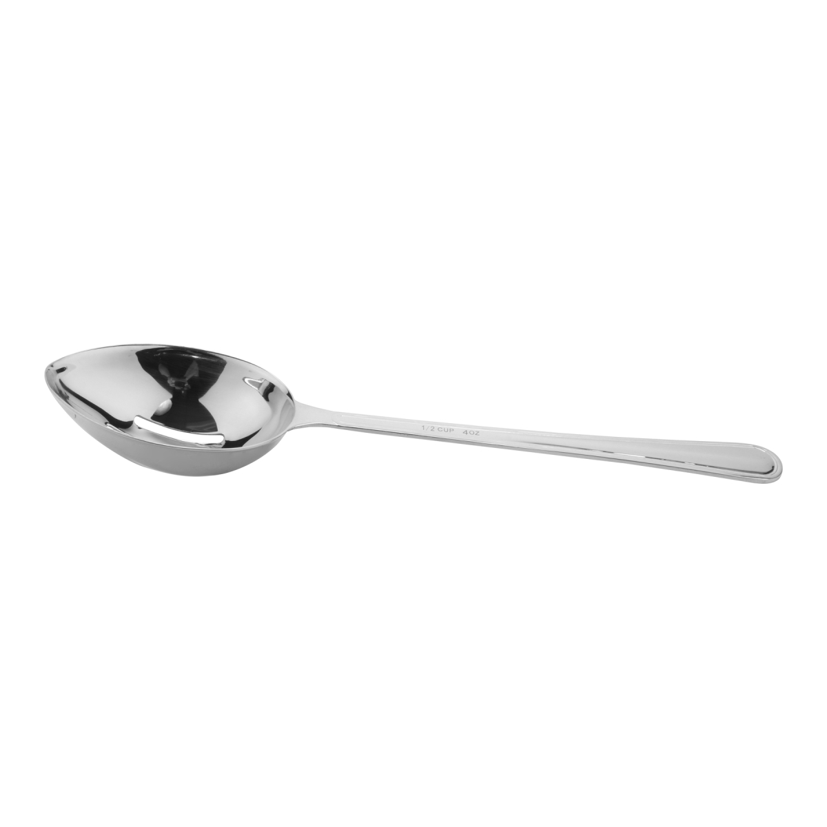 Picture of Winco BSRIM-25 12.75 in. Portion Control Spoon Slotted Bowl, 4 oz 96 at Per Master, 6 at Per Inner - Each 12