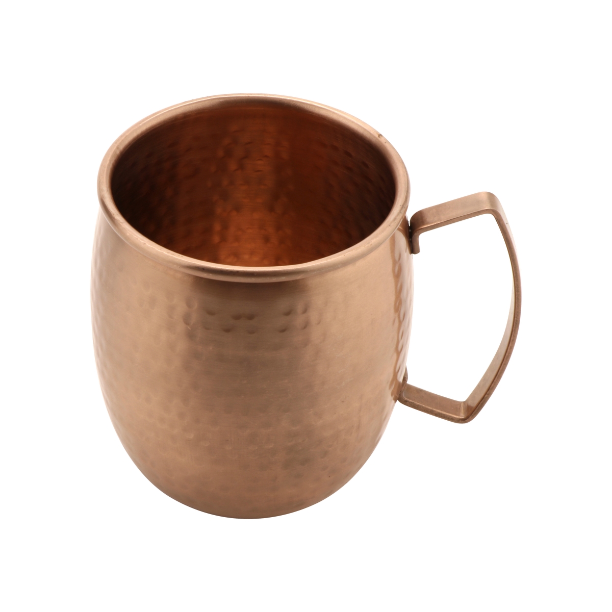 Picture of Winco CPRMUG-02 16 oz Copper-Plated Mug with Hammered Finish - 19 oz Rim-Full, 3.25 in. Top Dia., 4 in. Tall - G.E.T. Copper Drinkware - Each 6
