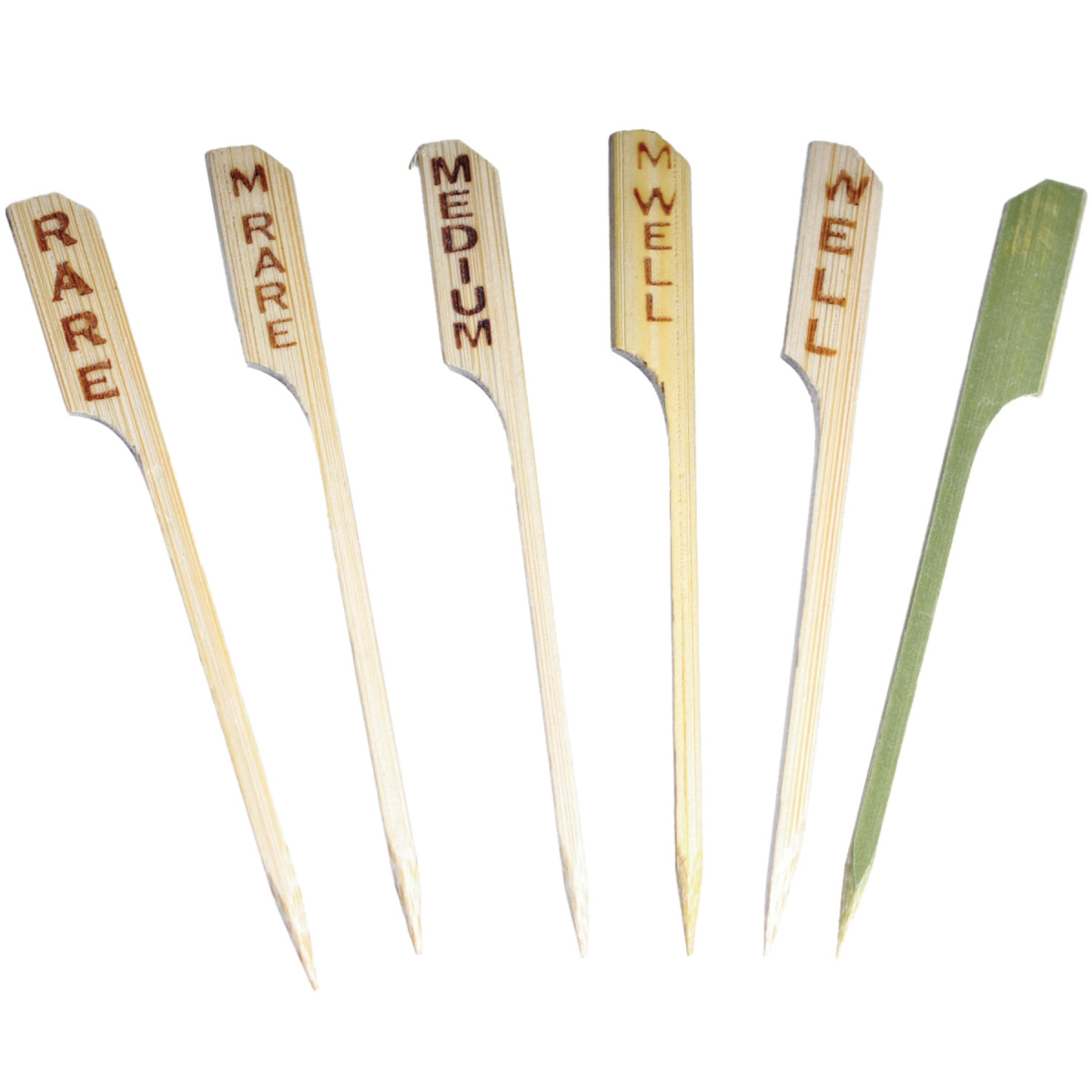 Picture of Winco D-124 Well Bamboo Steak Marker, 100 Bags Per Case