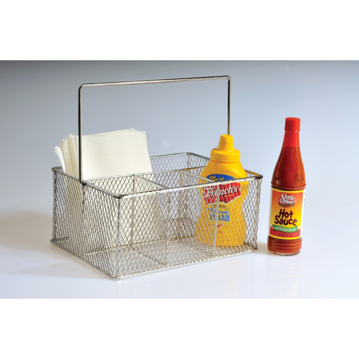 Picture of Winco WB-700 9.375 x 6.875 Mesh Wire Flatware Basket, 4.5 in. Deep - Each 12