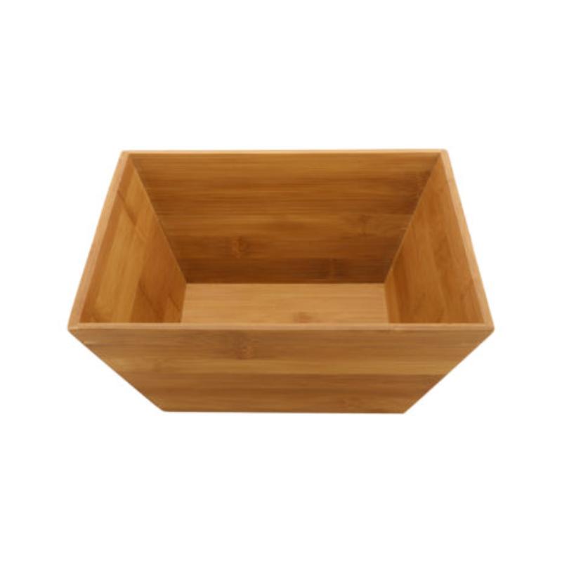 Picture of Winco BWL-12-BAM 6.5 qt. - 6.8 qt. Rim-Full - 12 in. Square Bamboo Bowl Set with Liner, 4.5 in. Deep - Set of 3