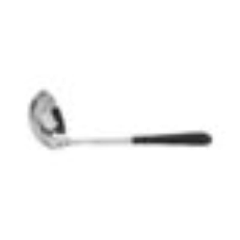 Picture of Winco BSRIM-53-BK 4 oz, 9.5 in. Stainless Steel Ladle with Mirror Finish & Cool-Grip Handle - Black