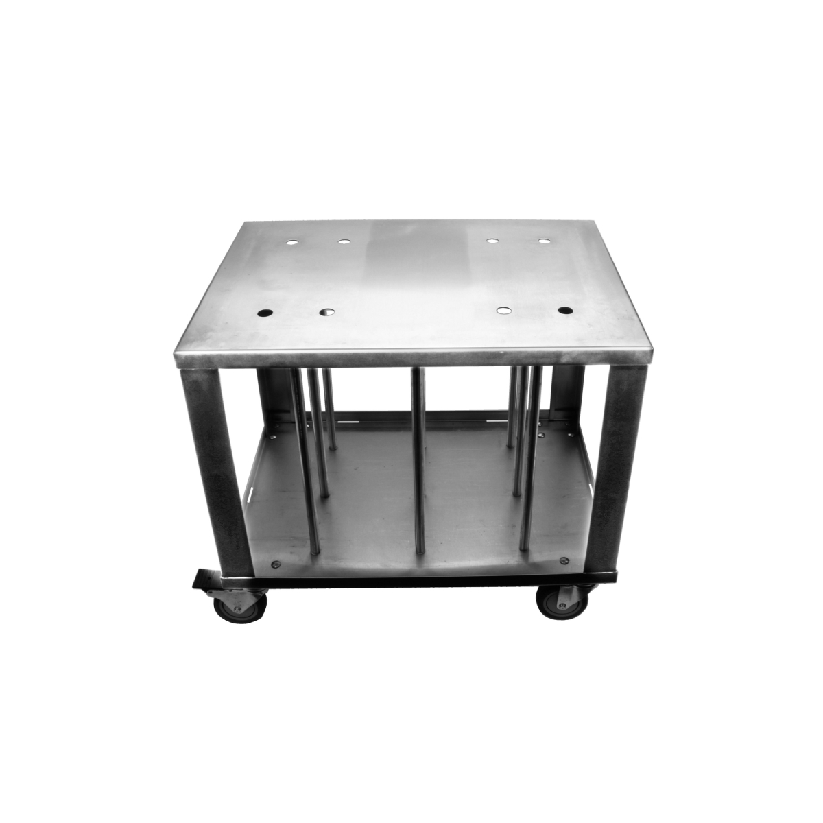 Picture of Winco ST11102001 Strata Stack & Storage Cart, 30 x 22 x 25.5 in., 14 Gauge - Stainless Steel - G.E.T. Strata Buffet System ST11102001