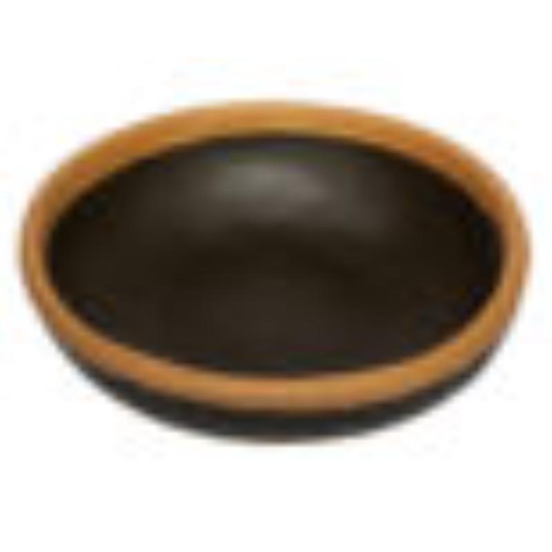 Picture of Winco B-55-BR 4.5 oz Brown Melamine Ramekin, Small Round Monkey Dish Bowl - 5 oz Rim-Full, 4.5 in. Top Dia., 1 in. Deep, G.E.T. Pottery Market Glazed