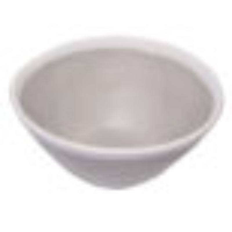 Picture of Winco B-81-DVG 8 oz Dove Grey Melamine Small Side Salad Soup Bouillon Bowl - 12 oz Rim-Full, 5 in. Top Dia., 2 in. Deep, G.E.T. Pottery Market Glazed