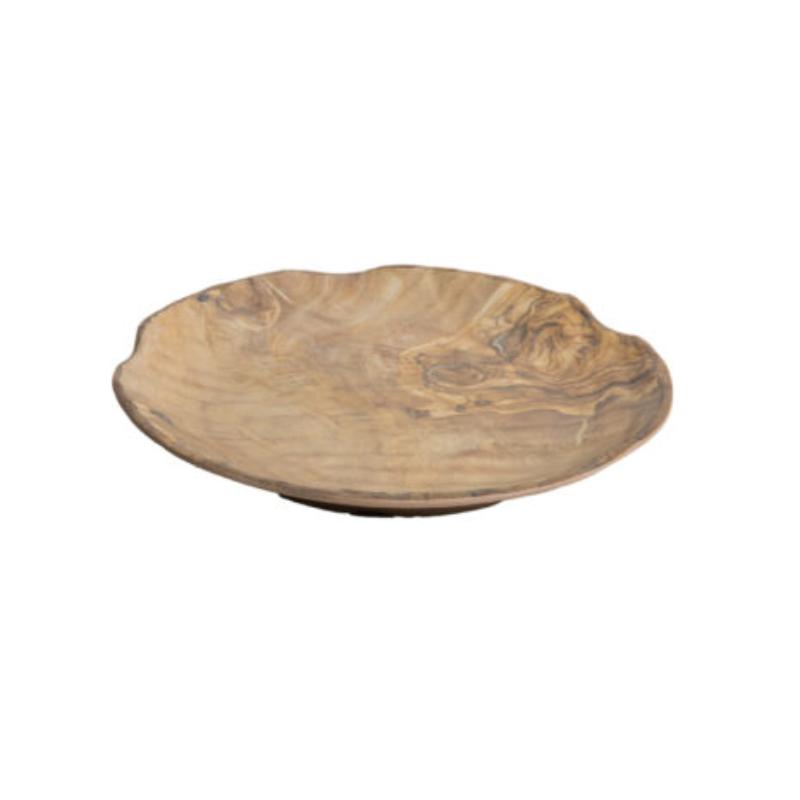 Picture of Winco 15004112036 12 in. Transform Olive Wood Round Melamine Plate - Medium - 12 x 12 x 1.5 in., G.E.T., Cheforward
