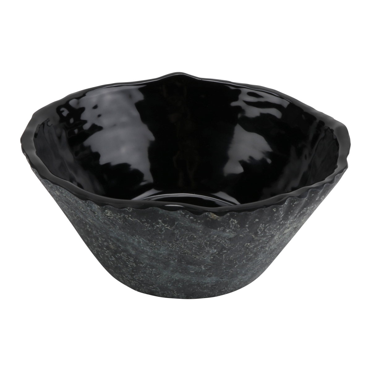 Picture of Winco END205 96 oz Endure Weathered Pewter Trunk Melamine Bowl - Large - 10 x 10 x 4.25 in. - G.E.T, Cheforward - Each 6
