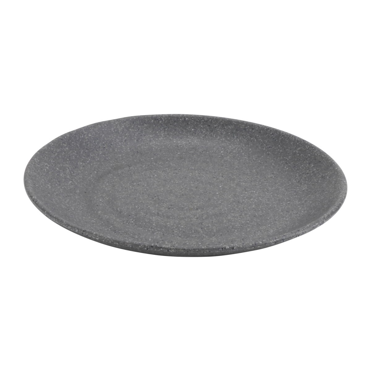 Picture of Winco INF200 10 in. Infuse Stone Grey Round Melamine Plate - Large - 10 x 10 x 1.3 in. - G.E.T, Cheforward - Each 12