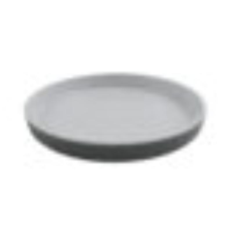 Picture of Winco RP-7-WS-GRM 7 in. Round Edged Melamine Dinner Plate, Glossy White Inside & Grey Matte Outside, G.E.T. Roca