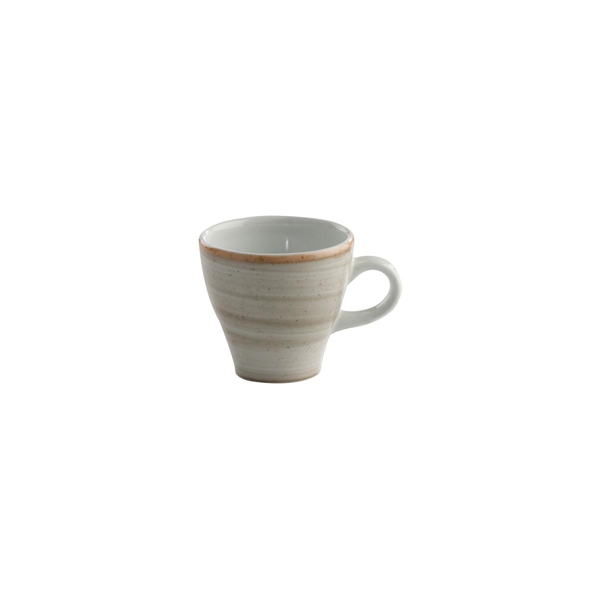 Picture of Winco PA1607804324 5.5 oz Porcelain Cappuccino Cup, 4.33 in. Dia. with Handle - G.E.T. Aritsan Grey - 2 Dozen
