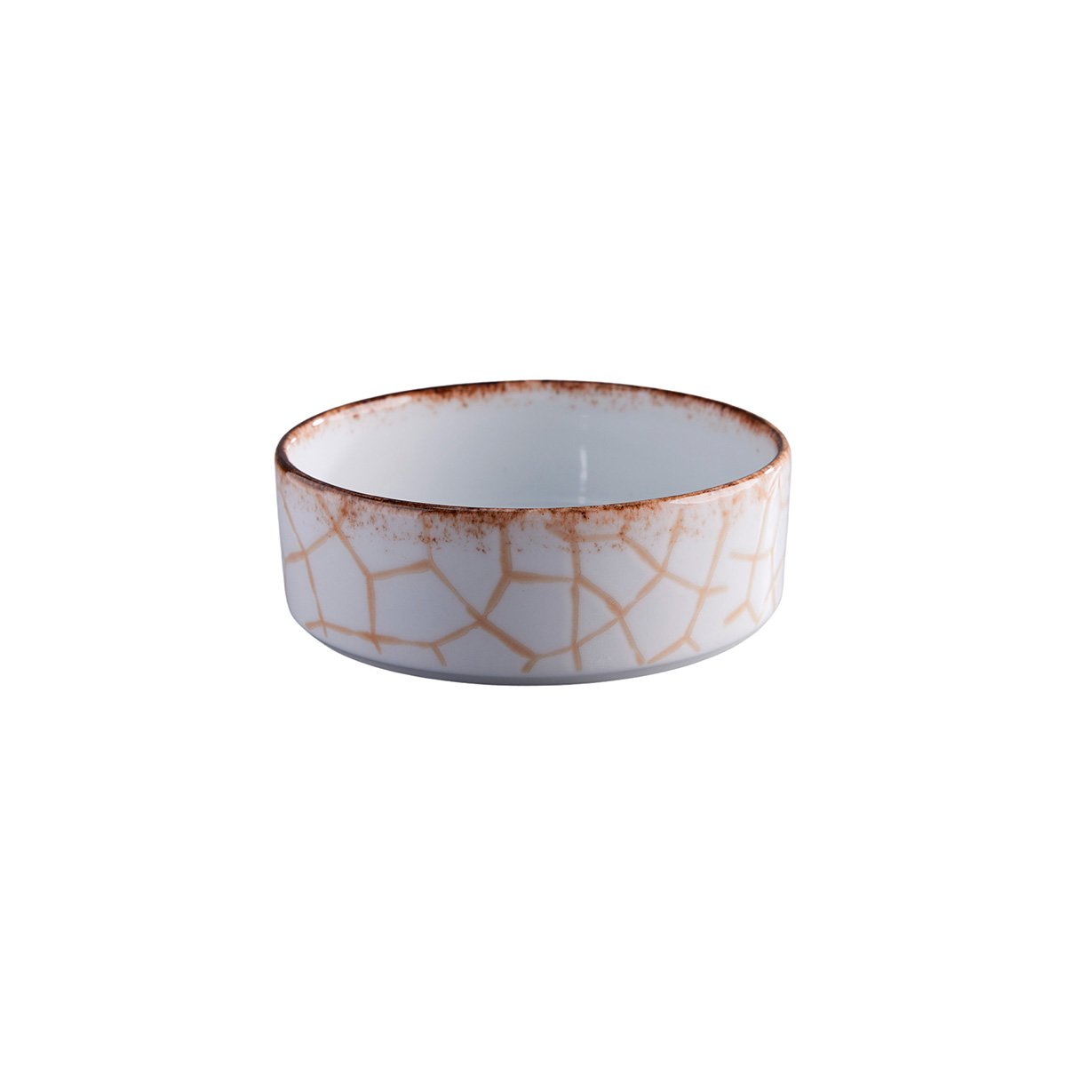 Picture of Winco PA133I993112 Rustic Bowl - 18 oz Cracked - Multi Color - 1 Dozen