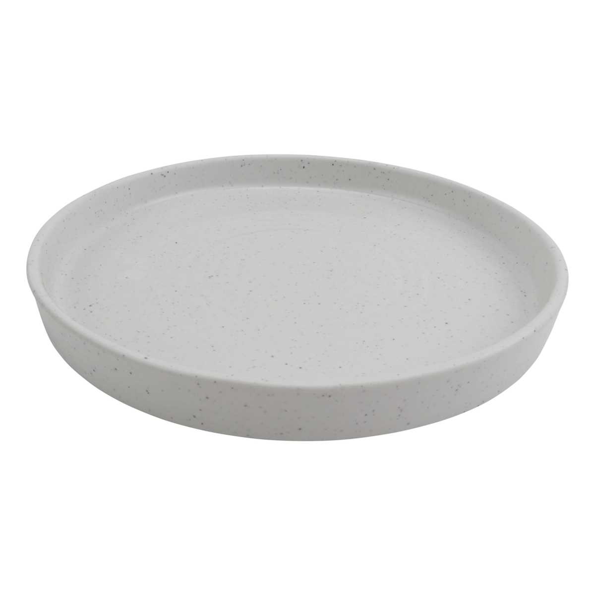 Picture of Winco INF116 12 in. Infuse Stone Natural Black Melamine Plate with Edge Rim - Large - 12 x 12 x 1.6 in. - G.E.T, Cheforward - Each 8