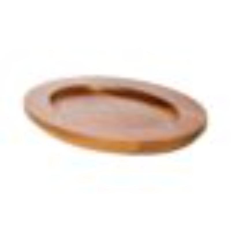 Picture of Winco SKOV-16-BASE Wood Underliner for 16 oz Oval Server, 8.63 x 6.63 x 0.75 in., Acacia, Heiss, Tabletop
