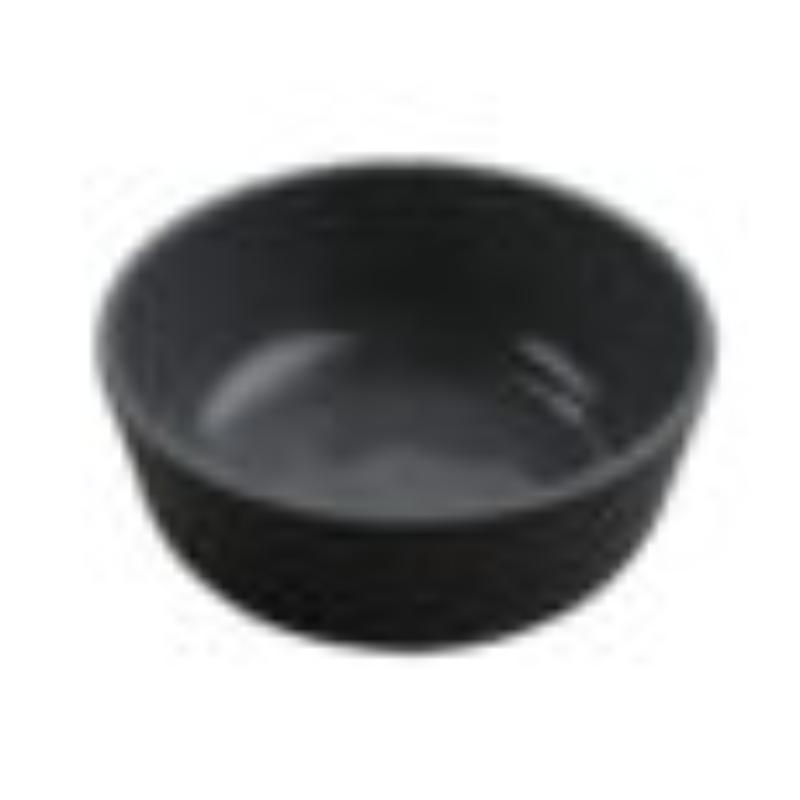 Picture of Winco RB-15-GRS-BKM 15 oz Soup & Salad Melamine Bowl - 20 oz Rim Full - Glossy Grey Inside & Black Matte Outside, G.E.T. Roca
