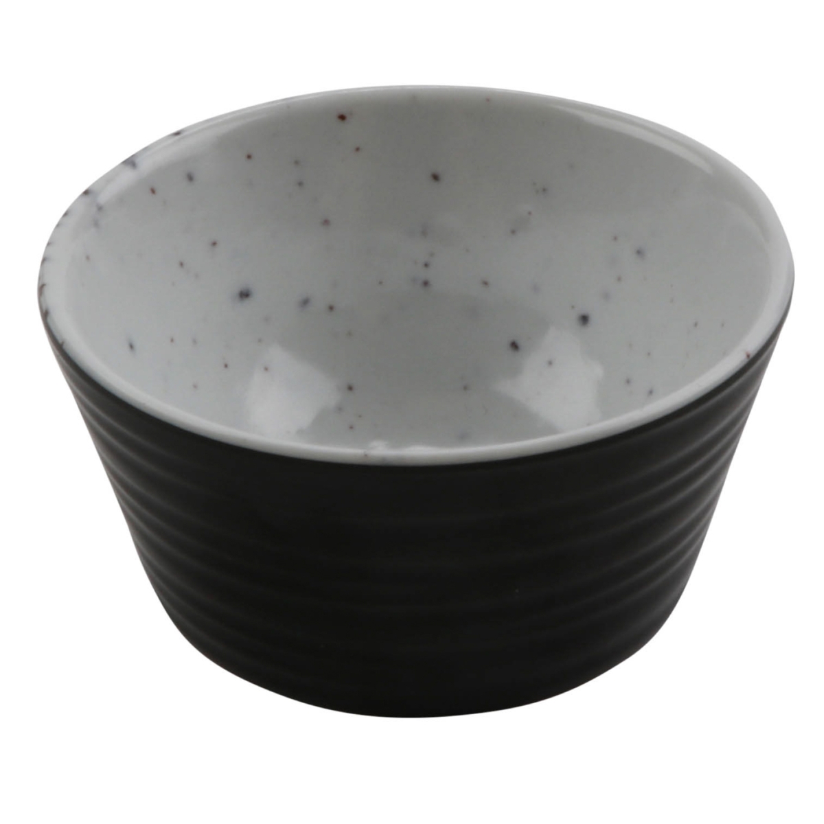 Picture of Winco 30477-BK-SN 1.5 oz Revolve Stone Natural & Black Melamine Ramekin with Organic Texture, 2.44 x 2.44 x 1.19 in. - G.E.T, Cheforward - Each 24