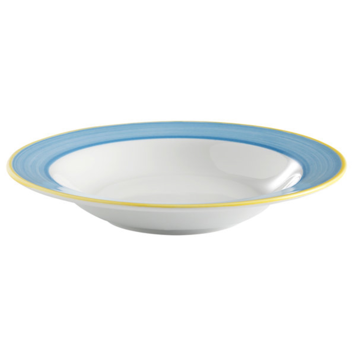 Picture of Winco PA1601703624 9.7 oz Blue Porcelain Soup Bowl with Rim, 9 in. Dia., Corona Calypso - 2 Dozen