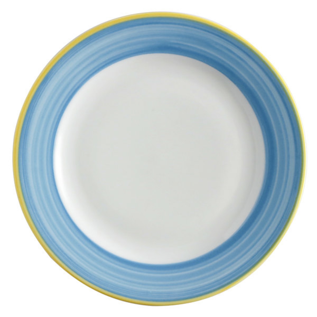 Picture of Winco PA1601902524 10 in. Blue Porcelain Rolled Edge Plate, Corona Calypso - 2 Dozen