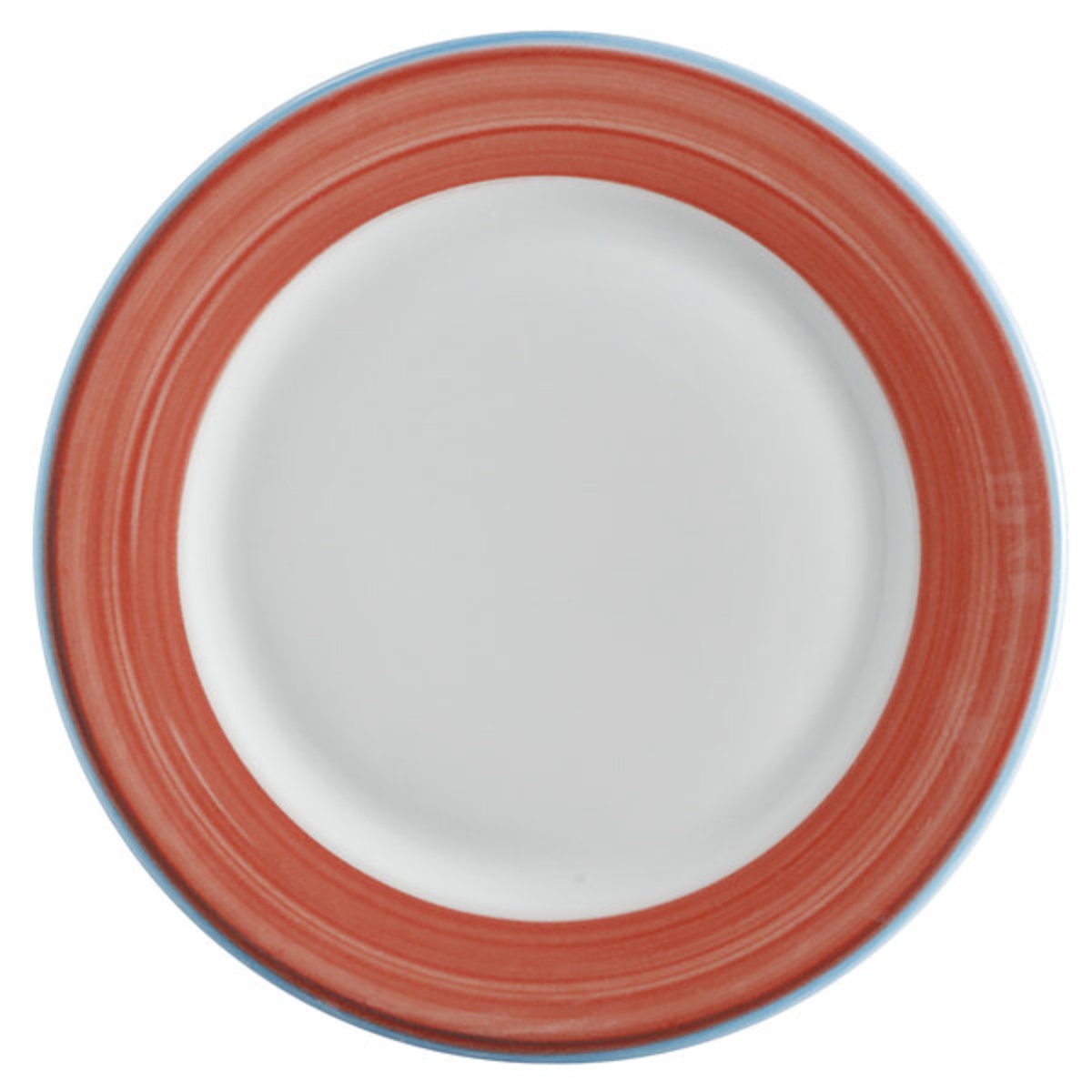 Picture of Winco PA1602902524 10 in. Coral Porcelain Rolled Edge Plate, Corona Calypso - 2 Dozen