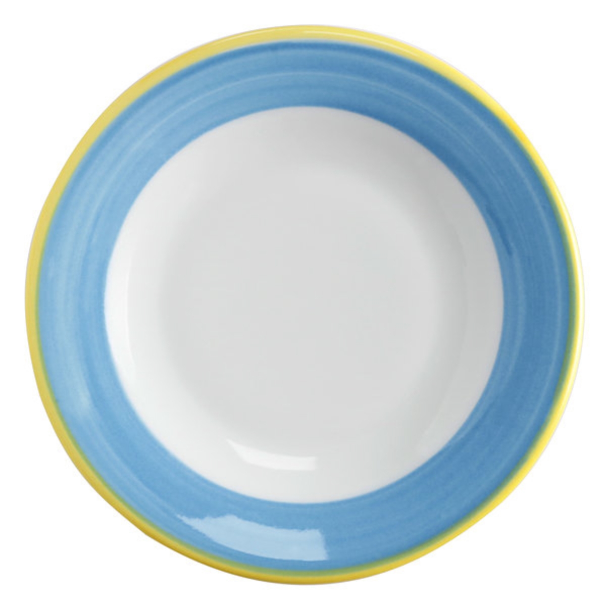 Picture of Winco PA1601901524 7.25 in. Blue Porcelain Rolled Edge Plate, Corona Calypso - 2 Dozen