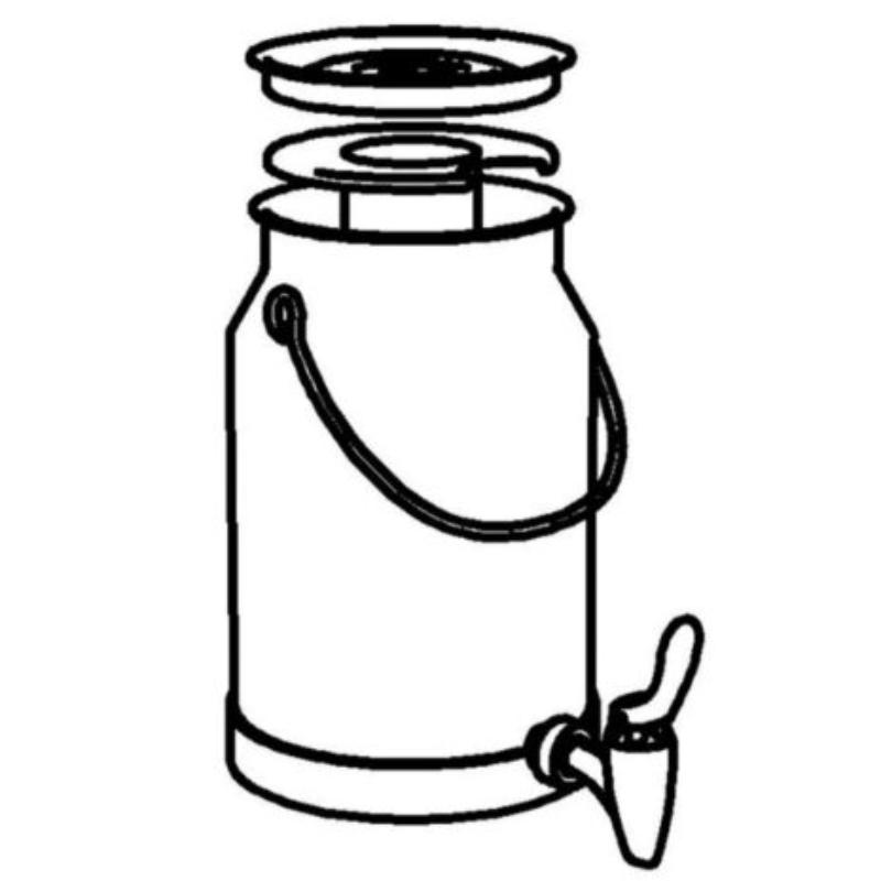 Picture of Winco 8150010 5.3 qt. & 1.3 gal - 5L Replacement Stainless Steel Milk Container for Elegance Milk Dispenser