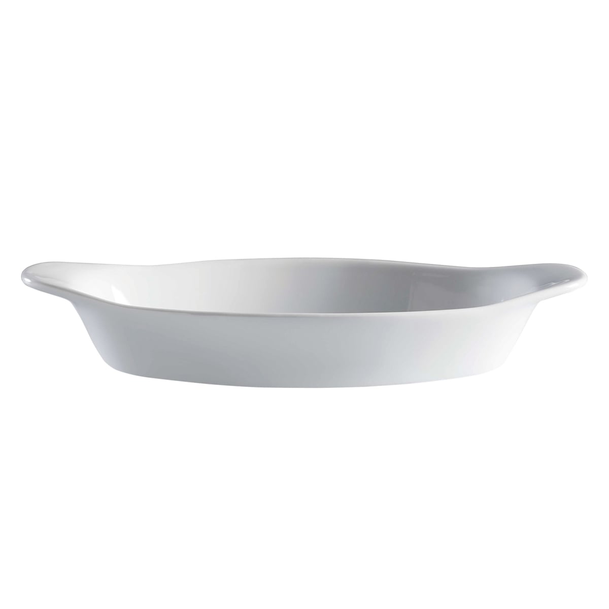 Picture of Winco PA1101719712 7.4 oz Bright White Porcelain Small Au Gratin Dish, 8.25 x 4 in., Corona Actualite - 1 Dozen
