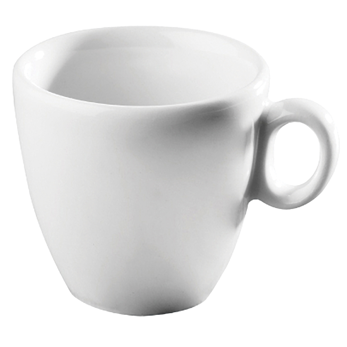 Picture of Winco PA1101814124 1.9 oz Bright White Porcelain Espresso Cup, 3 in. Dia. with Handle, Corona Actualite - 2 Dozen