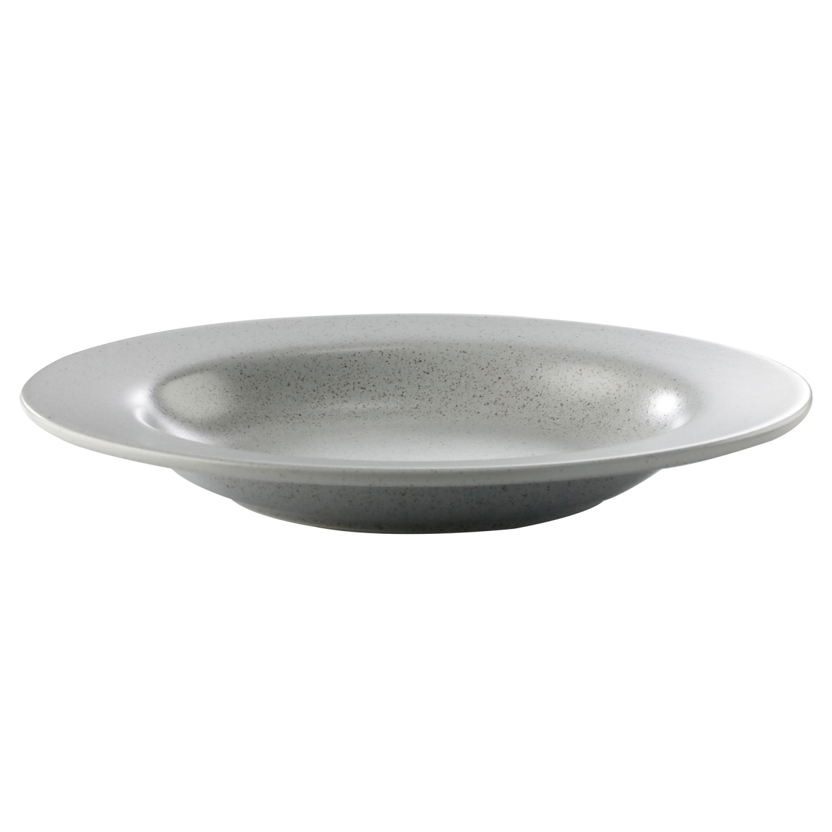 Picture of Winco PP1944903712 18.2 oz Speckled Grey Reactive Glaze Porcelain Rimmed Bowl, 9.75 in. Dia., Corona Cosmos Moon - 1 Dozen