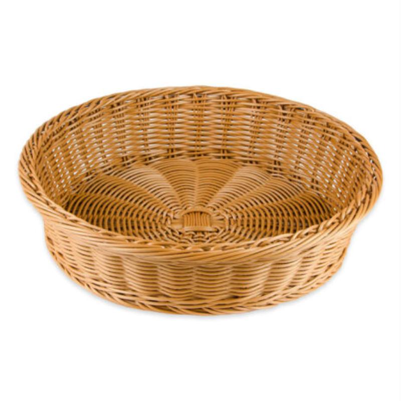 Picture of Winco WB-1551-HY 15.5 in. Round Basket, 4.25 in. Deep - Honey