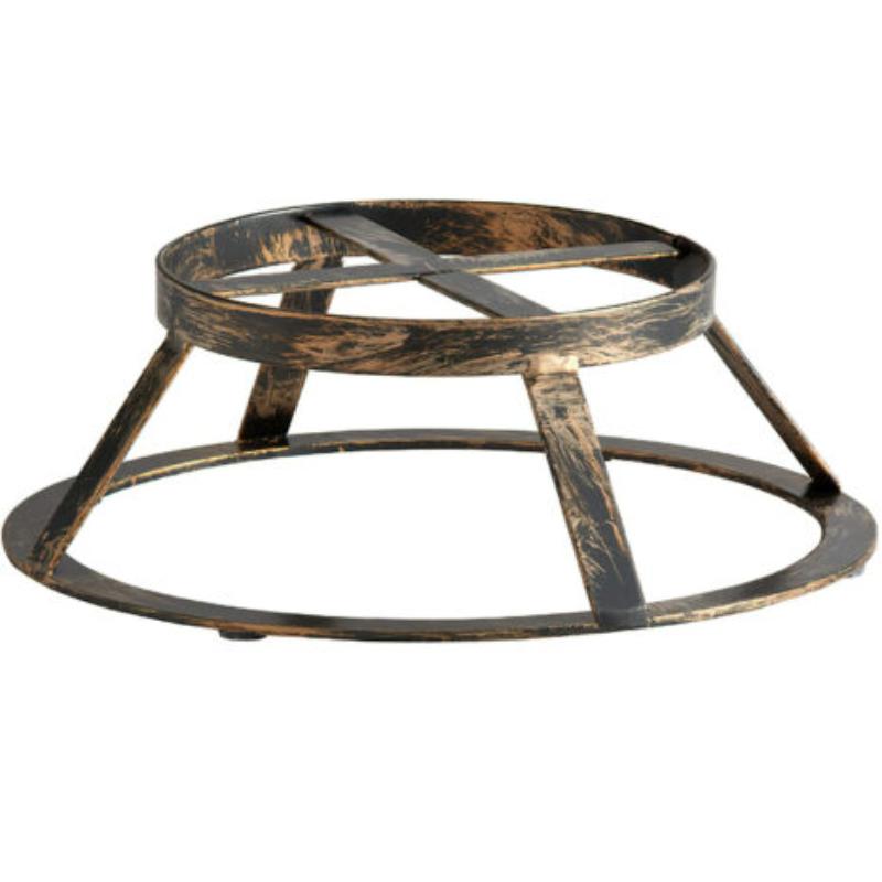 Picture of Winco MTS-R3-AB Round Antique Brass Metal Stand & Pedestal for Display Board, 5.75 in. Top Dia., 9 in. Bottom Dia., 3 in. Tall