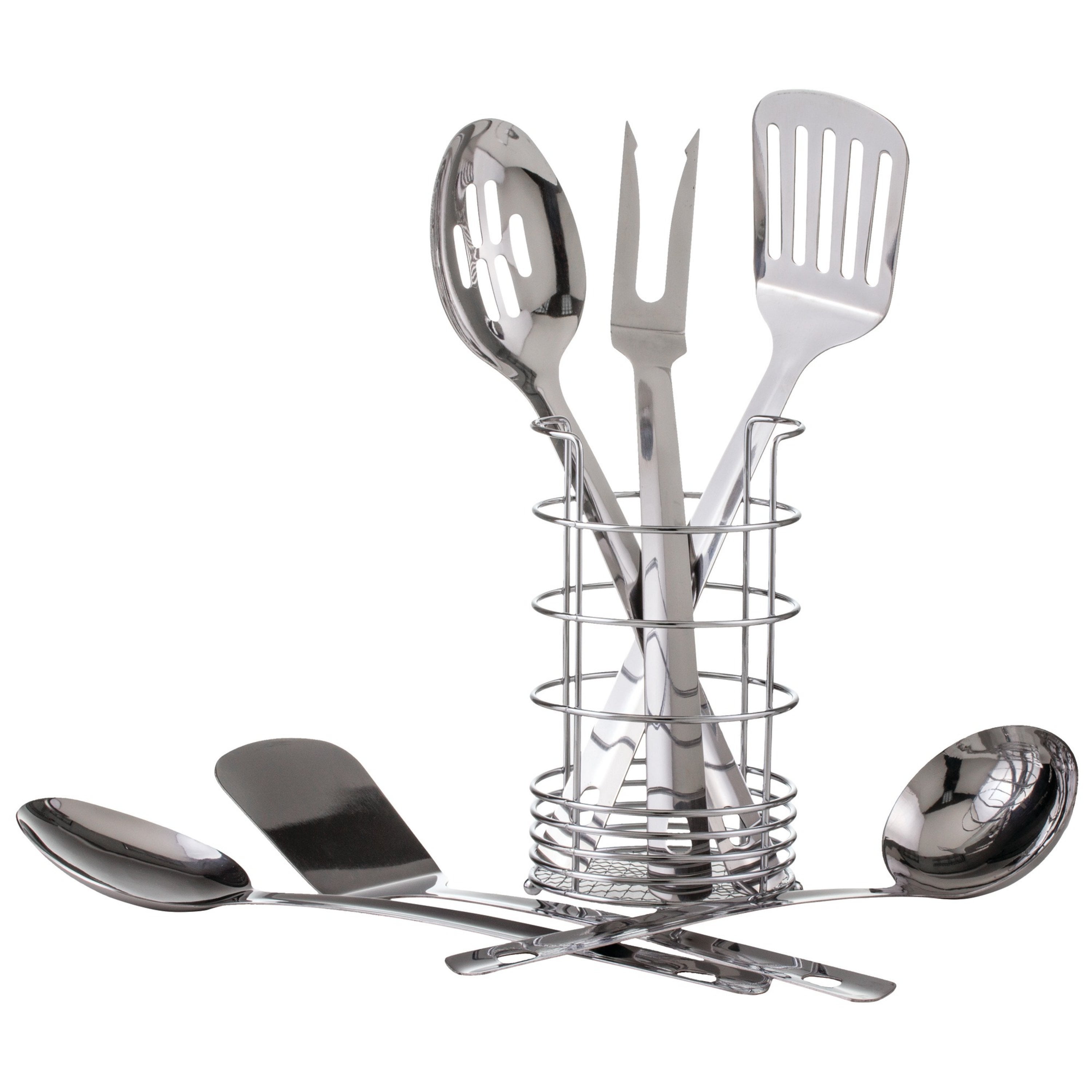 Picture of BNF KTOOL7WB Stainless Steel Kitchen Tool Set, Mirror