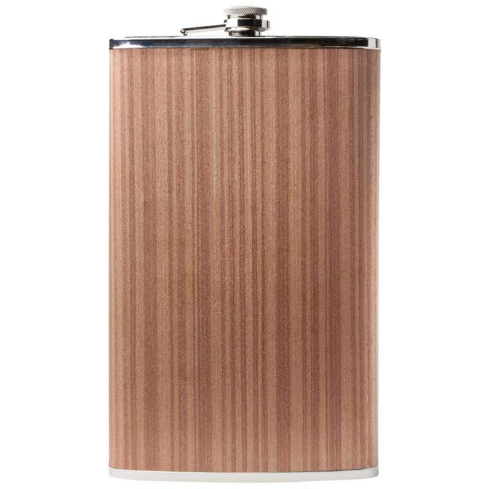 Picture of BNF KTFLK64WD 64 oz Stainless Steel Flask with Wood Wrap