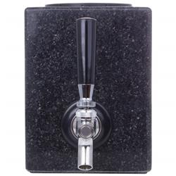 Picture of BNF KTBEVDSPG Polished Black Granite Liquor Dispenser with Stainless Steel Tap